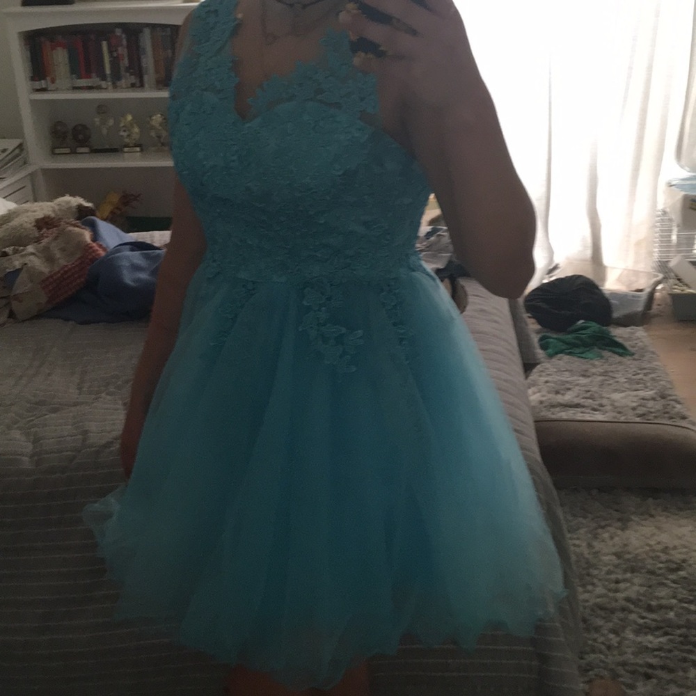 Blue prom dress